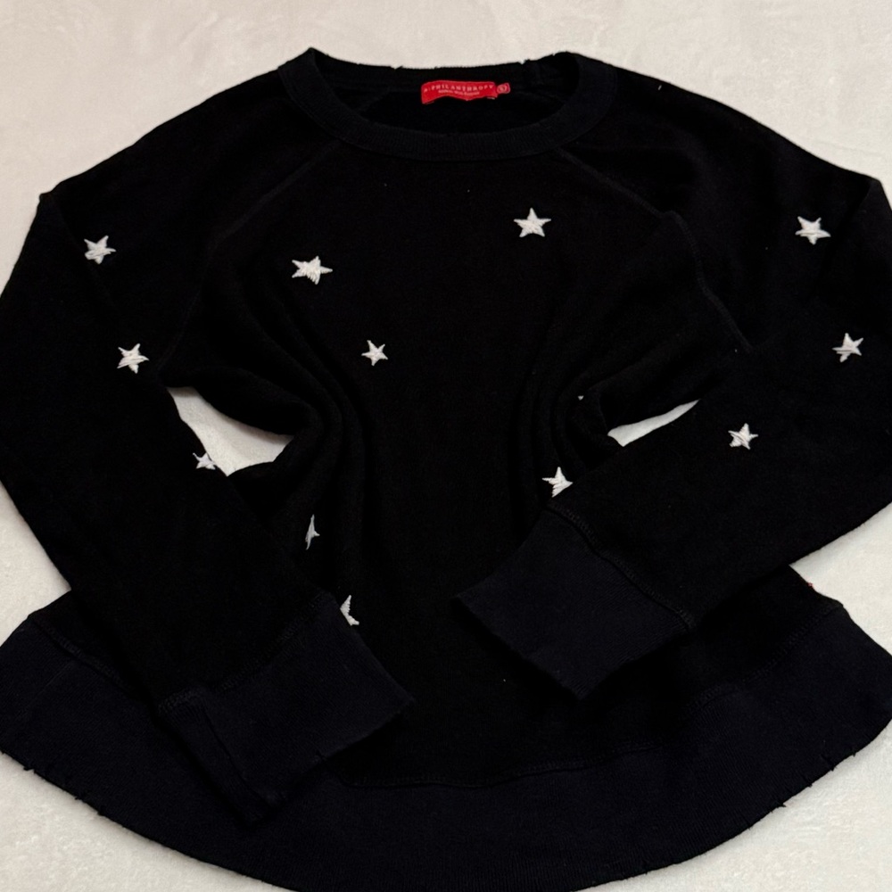 Black Star Pattern Sweatshirt and sweatpants set